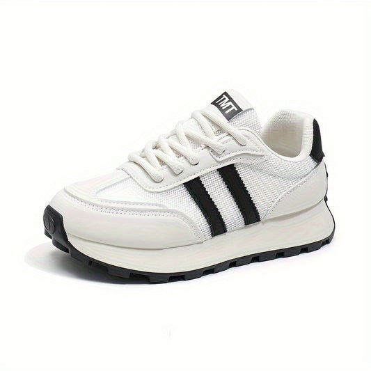 Women's Chunky Waffle Sneakers, New Spring/Summer Fashion, Breathable Mesh Athletic Shoes