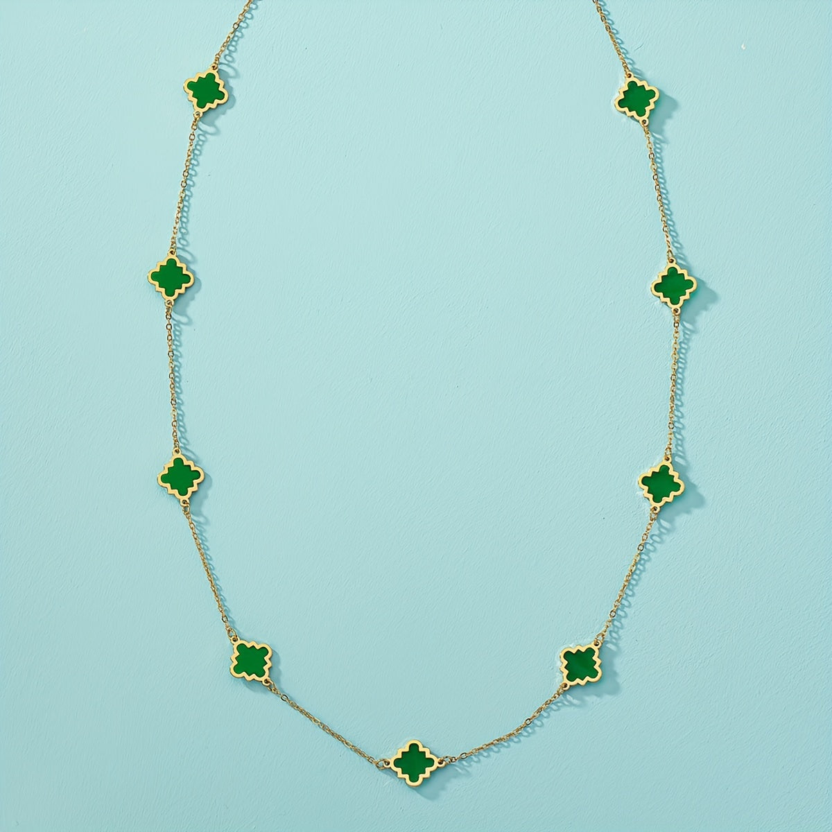 Women's Elegant Long Clover Necklace - 4 Colors