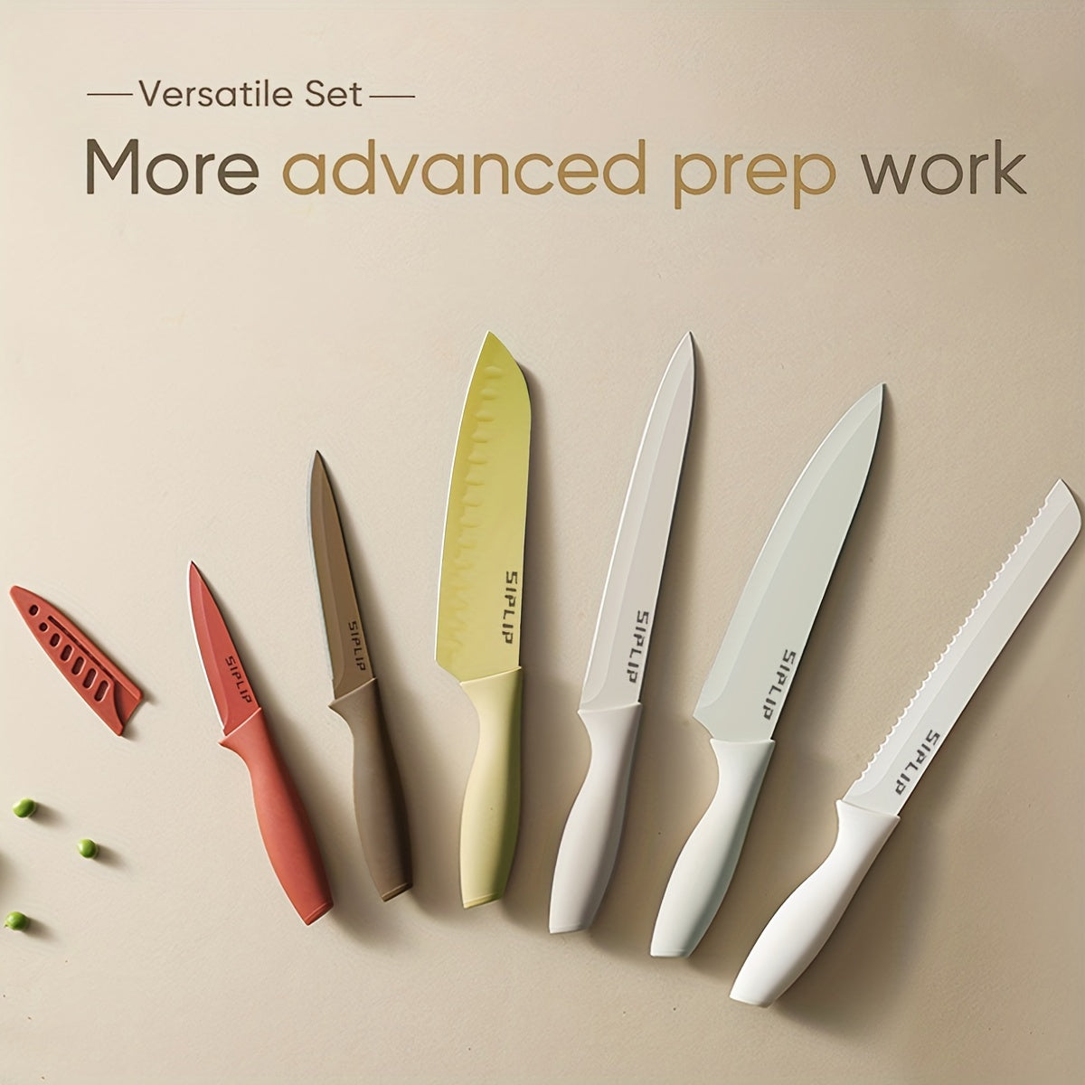 Ultimate 6 Piece High Carbon Stainless Steel Sharp Knife Set, Kitchen Knife Set With Chef's Knife, Bread Knife, Slicing Knife All In One - The Perfect Gift For Your Family