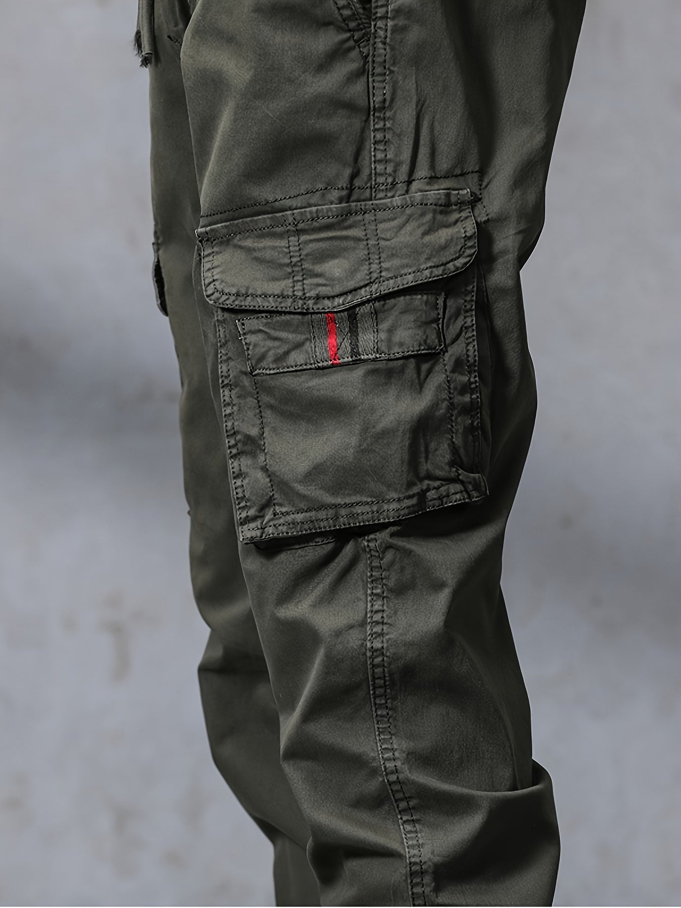 Trendy Solid Cargo Pants, Men's Multi Flap Pocket Trousers, Loose Casual Outdoor Pants, Men's Work Pants Outdoors Streetwear Hip Hop Style