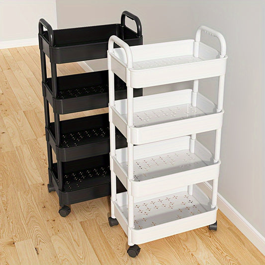 Small cart storage rack, for bedroom, kitchen, bathroom movable storage rack, multi-layer organizing rack