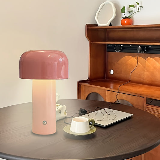 USB Rechargeable Touch-Controlled Tricolor LED Lamp - Perfect for Living Room, Bedroom, Bar Decor Dorm & Gifts