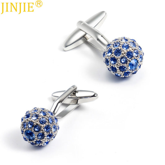 Father's Day gift: Blue spherical stone Men's sleeve studs, casual business French shirt, sleeve buttons, cufflinks, Formal Wear, Office Fashion, French Style, Stylish Buttons, Refined Detailing, Cufflinks For Men, Stylish Gentlemen, Corporate Konno Toki